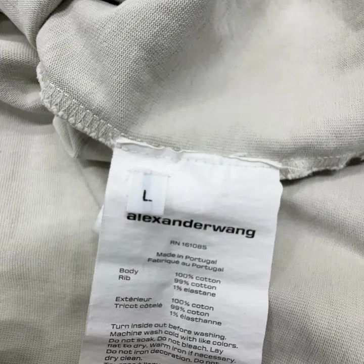 Alexander Wang Alexander Wang Ice Grey Logo T-Shirt 0079 Size L / US 10 / IT 46 - 5 Thumbnail