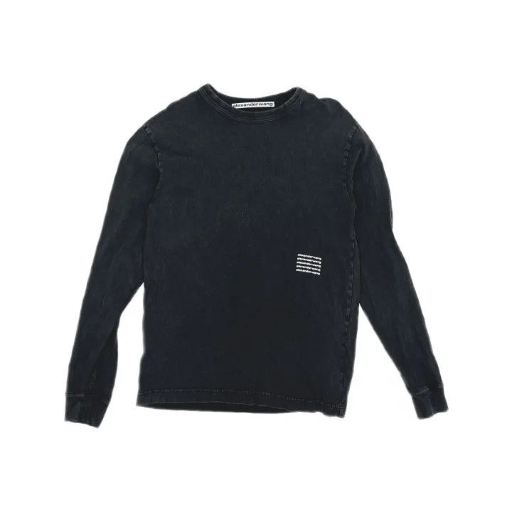 Alexander Wang Alexander Wang Acid Washed Long Sleeve Logo Tee 0079 Size XS / US 0-2 / IT 36-38 - 2 Thumbnail