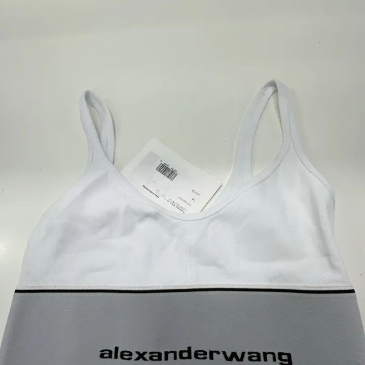 Alexander Wang Alexander Wang SS21 Ribbed Logo Crop Top 0079 Size XS / US 0-2 / IT 36-38 - 8 Thumbnail