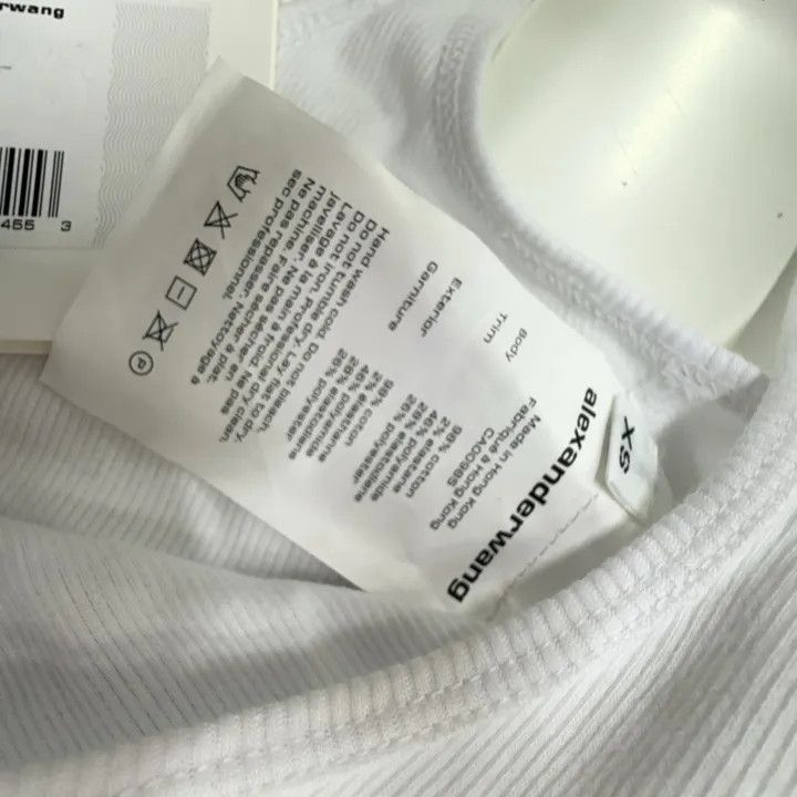 Alexander Wang Alexander Wang SS21 Ribbed Logo Crop Top 0079 Size XS / US 0-2 / IT 36-38 - 4 Thumbnail