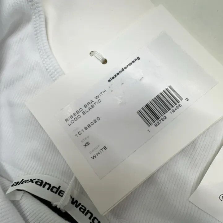 Alexander Wang Alexander Wang SS21 Ribbed Logo Crop Top 0079 Size XS / US 0-2 / IT 36-38 - 6 Thumbnail
