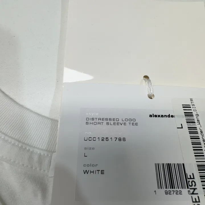 Alexander Wang Alexander Wang Distressed Logo Loose Fit T-Shirt 0079 Size L / US 10 / IT 46 - 5 Thumbnail