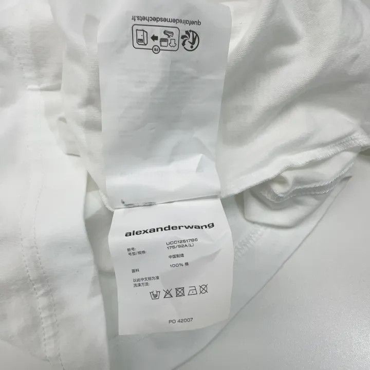 Alexander Wang Alexander Wang Distressed Logo Loose Fit T-Shirt 0079 Size L / US 10 / IT 46 - 7 Thumbnail