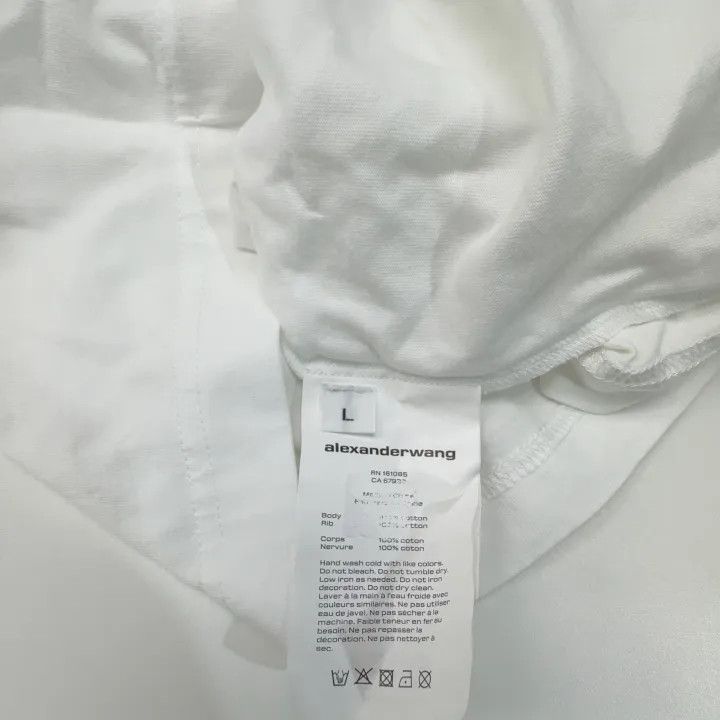 Alexander Wang Alexander Wang Distressed Logo Loose Fit T-Shirt 0079 Size L / US 10 / IT 46 - 6 Thumbnail