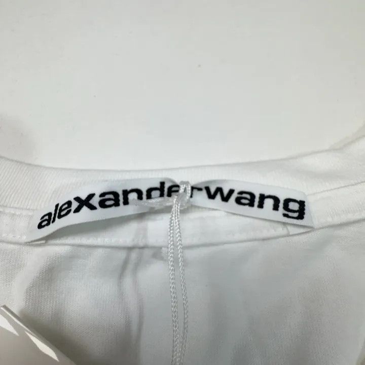 Alexander Wang Alexander Wang Distressed Logo Loose Fit T-Shirt 0079 Size L / US 10 / IT 46 - 4 Thumbnail