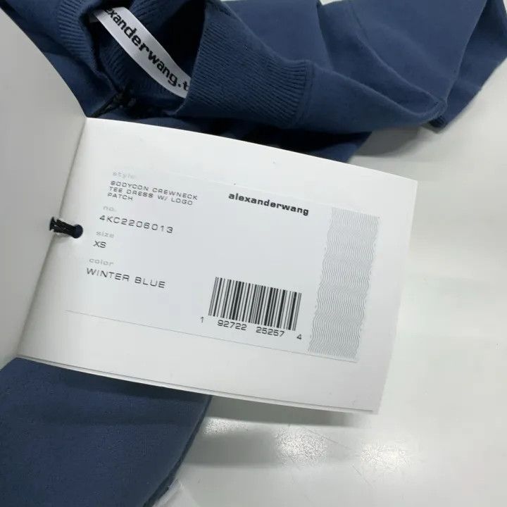 Alexander Wang Alexander Wang Blue Logo Short Sleeve Dress 0079 Size XS / US 0-2 / IT 36-38 - 4 Thumbnail