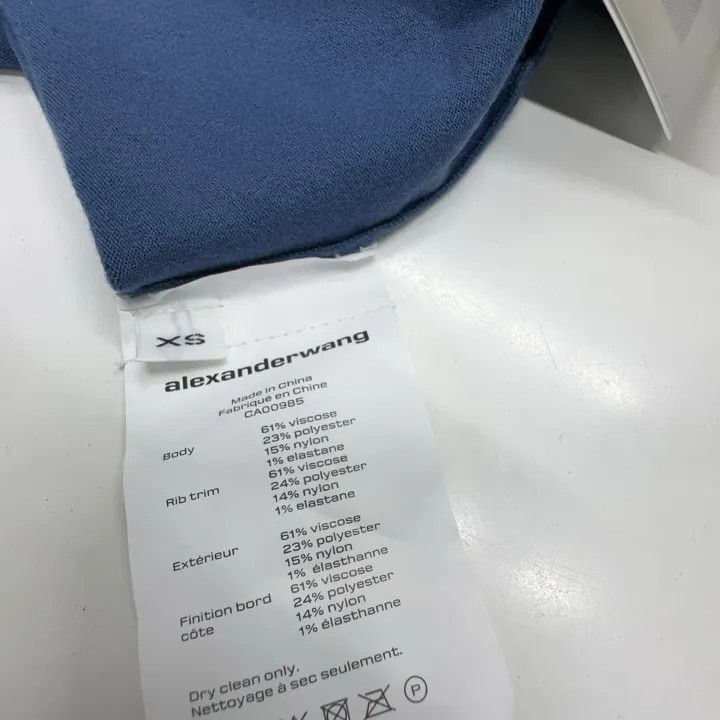 Alexander Wang Alexander Wang Blue Logo Short Sleeve Dress 0079 Size XS / US 0-2 / IT 36-38 - 5 Thumbnail