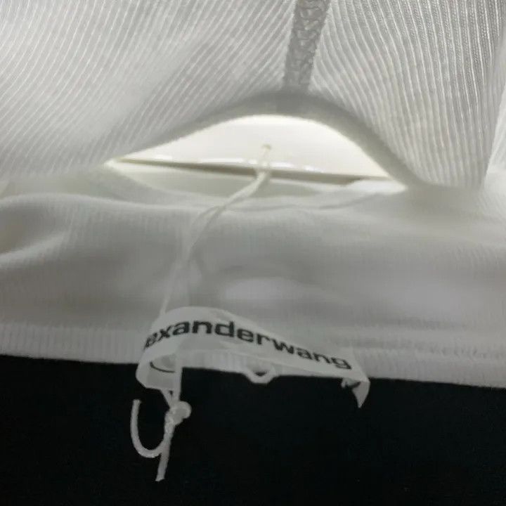Alexander Wang Alexander Wang Ribbed Stretch Logo Bralette 0079 Size XXS / US 00 / IT 34 - 5 Thumbnail