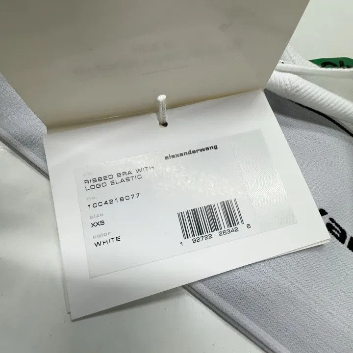 Alexander Wang Alexander Wang Ribbed Stretch Logo Bralette 0079 Size XXS / US 00 / IT 34 - 4 Thumbnail