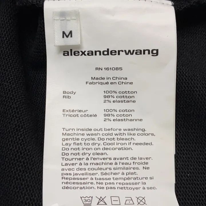 Alexander Wang Alexander Wang Loose Fit Black T-Shirt 0079 Size M / US 6-8 / IT 42-44 - 4 Thumbnail