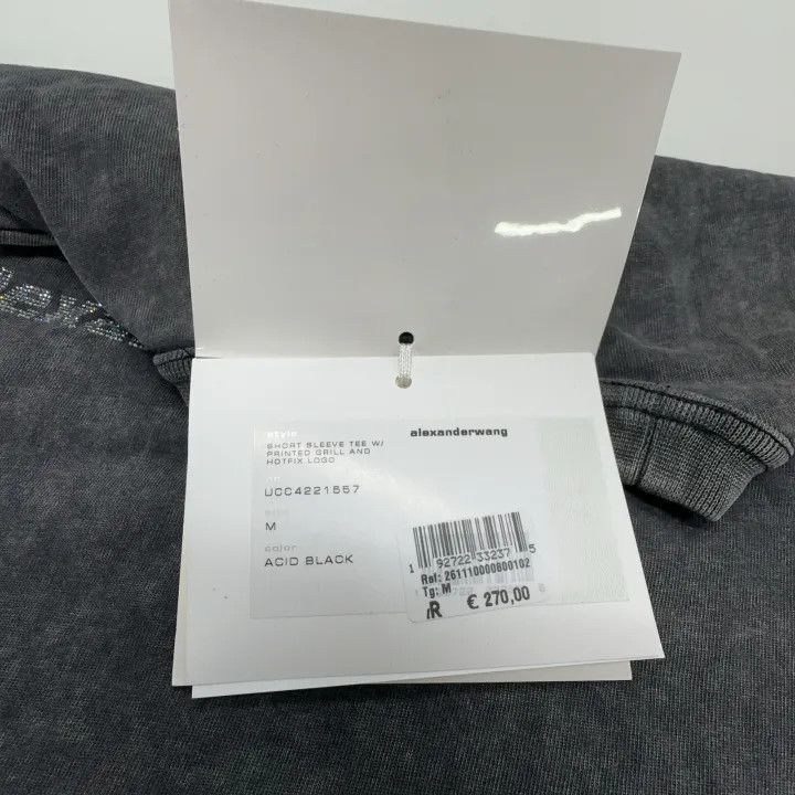 Alexander Wang Alexander Wang Grey Logo Print Short Sleeve Tee 0079 Size M / US 6-8 / IT 42-44 - 4 Thumbnail