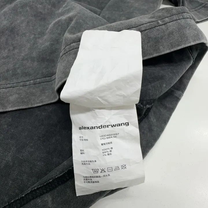 Alexander Wang Alexander Wang Grey Logo Print Short Sleeve Tee 0079 Size M / US 6-8 / IT 42-44 - 7 Thumbnail