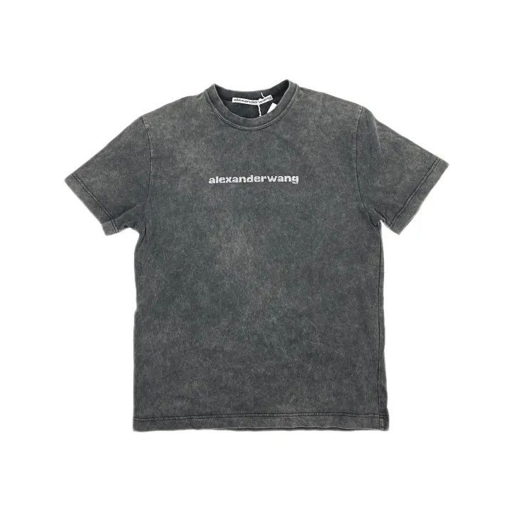 Alexander Wang Alexander Wang Grey Logo Print Short Sleeve Tee 0079 Size M / US 6-8 / IT 42-44 - 2 Thumbnail