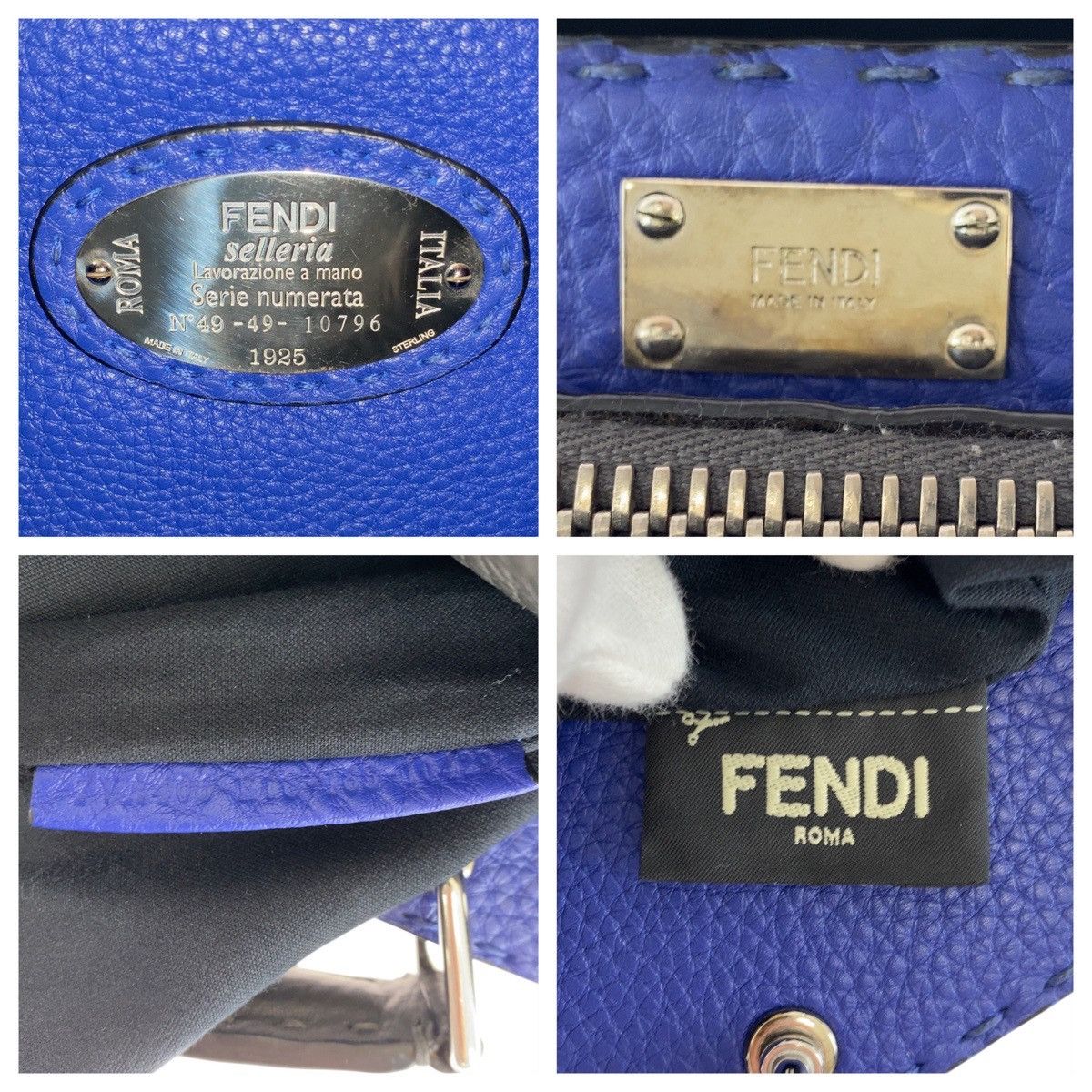 Fendi Fendi Fendi Peekaboo Sellaria Leather Briefcase Leather Business Bag 7VA406 Size ONE SIZE - 4 Thumbnail