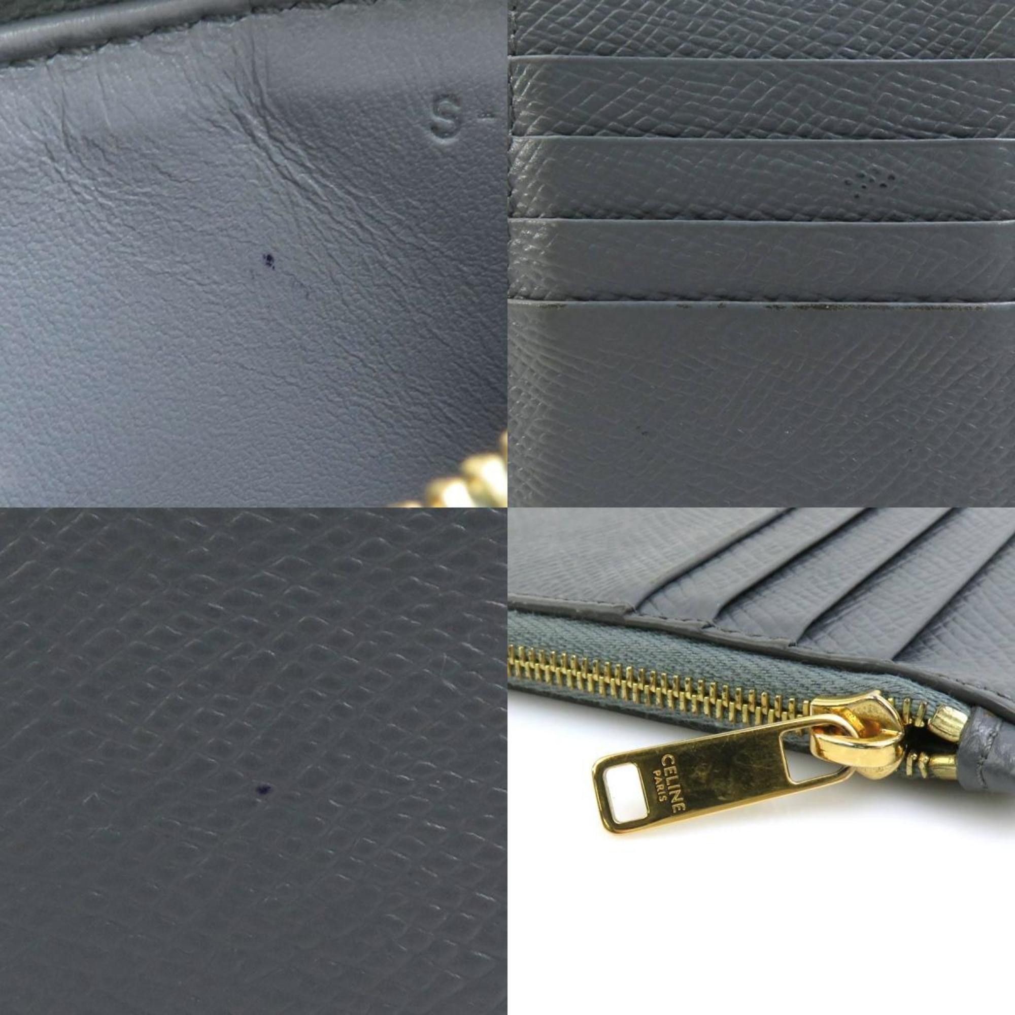 Celine CELINE Wallet/Coin Case Leather Grey Men's Women's h31223a Size ONE SIZE - 4 Thumbnail