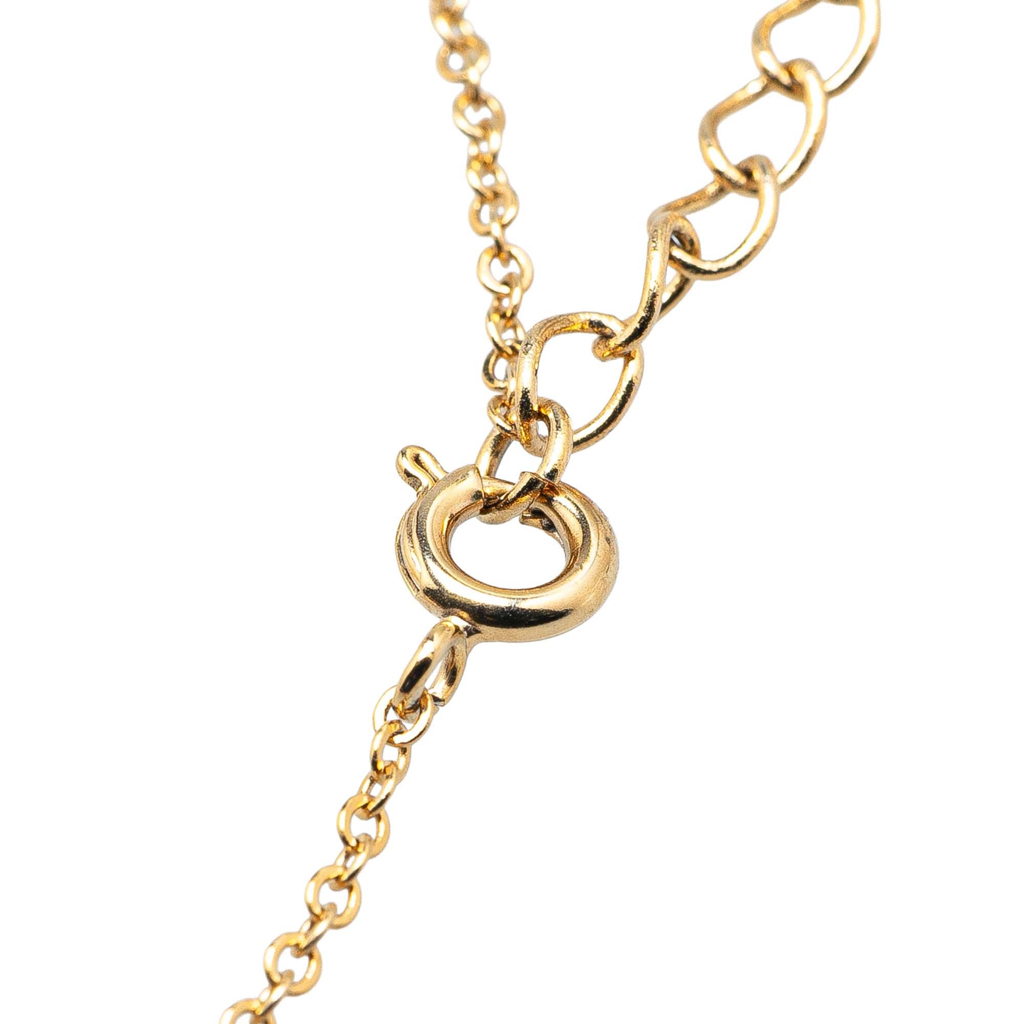 Dior Dior Gold Plated Logo Pendant Necklace Size ONE SIZE - 3 Thumbnail