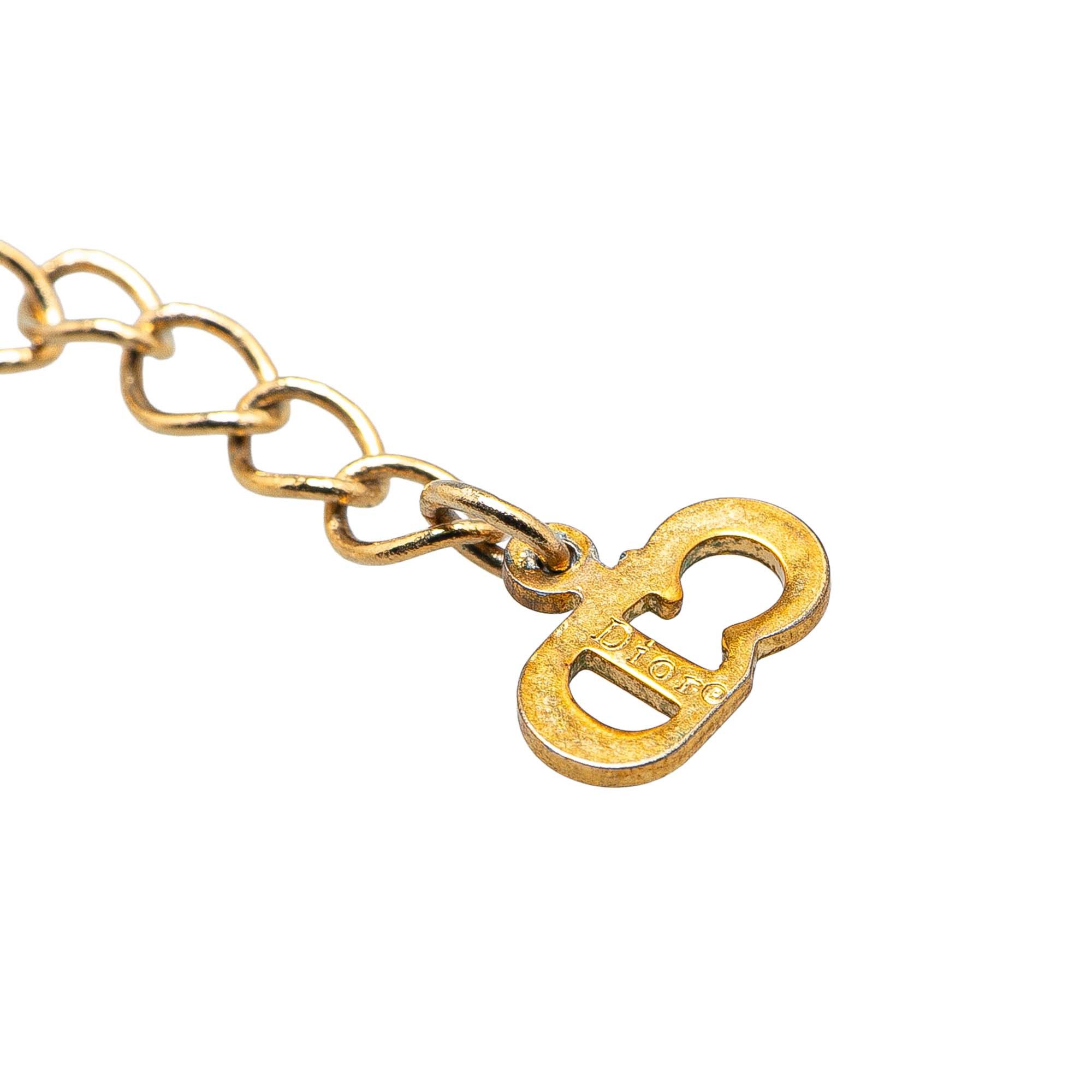 Dior Dior Gold Plated Logo Pendant Necklace Size ONE SIZE - 4 Thumbnail