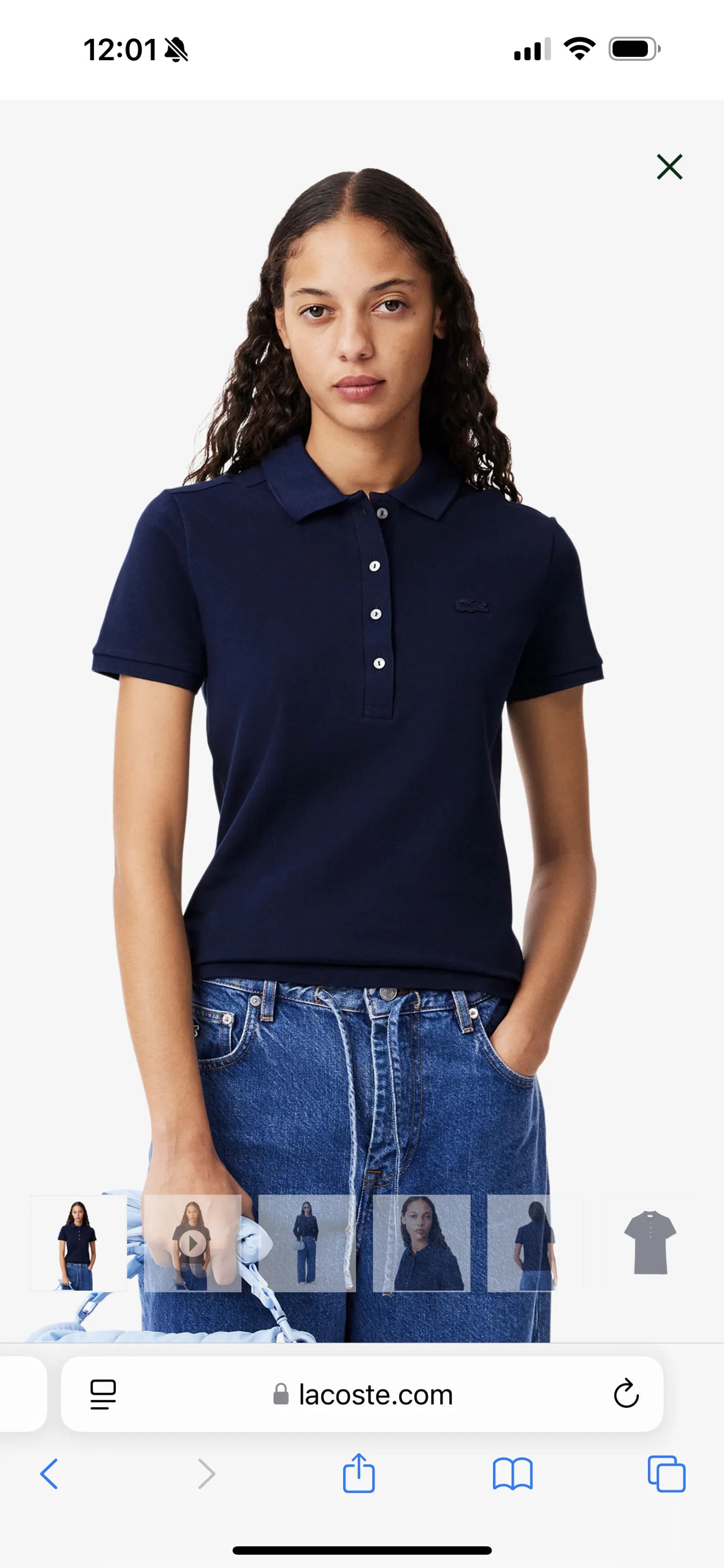 Lacoste Lacoste L.12.D Slim Fit Stretch Mini Piqué Polo T-shirt Size S / US 4 / IT 40 - 7 Thumbnail
