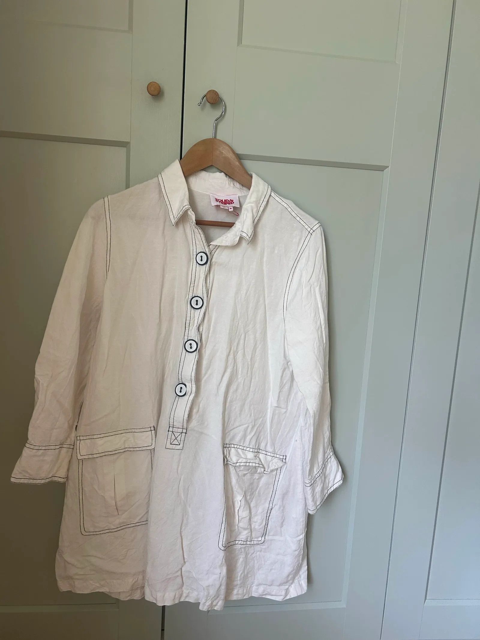 Solid & Striped Solid & Striped Tati Linen Dress Dress Size M / US 6-8 / IT 42-44 - 4 Thumbnail