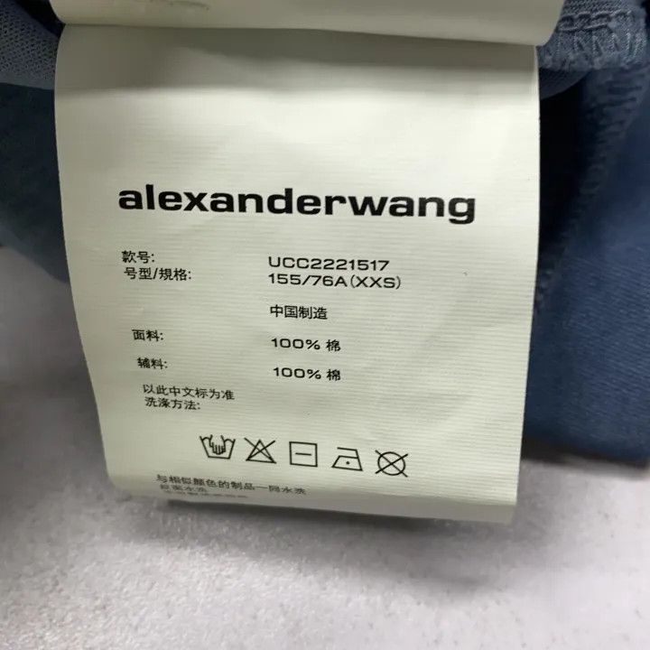 Alexander Wang Alexander Wang SS22 Rhinestone Logo Short Sleeve Tee 0079 Size XXS / US 00 / IT 34 - 6 Thumbnail