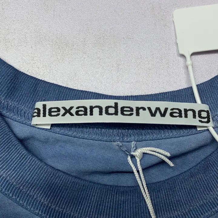 Alexander Wang Alexander Wang SS22 Rhinestone Logo Short Sleeve Tee 0079 Size XXS / US 00 / IT 34 - 3 Thumbnail