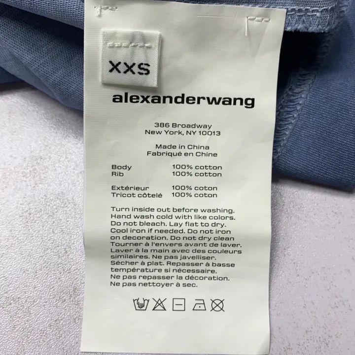 Alexander Wang Alexander Wang SS22 Rhinestone Logo Short Sleeve Tee 0079 Size XXS / US 00 / IT 34 - 5 Thumbnail