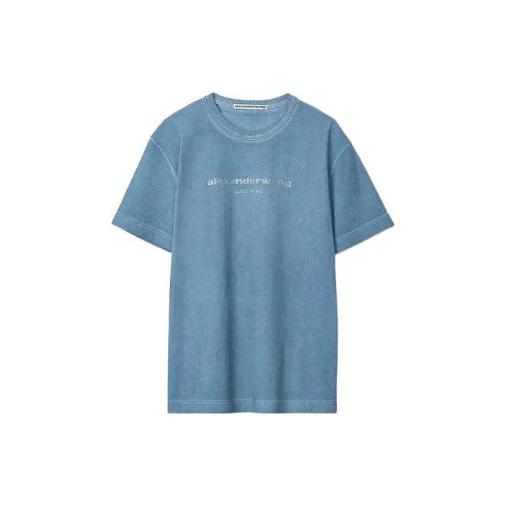 Alexander Wang Alexander Wang SS22 Rhinestone Logo Short Sleeve Tee 0079 Size XXS / US 00 / IT 34 - 2 Thumbnail