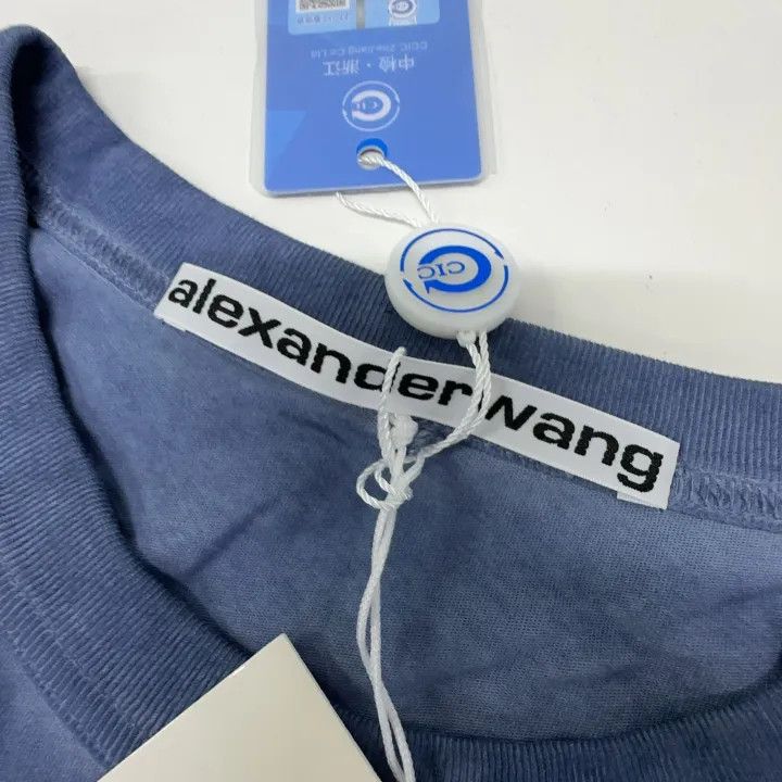 Alexander Wang Alexander Wang SS22 Logo Knit Short Sleeve T-Shirt 0079 Size M / US 6-8 / IT 42-44 - 6 Thumbnail