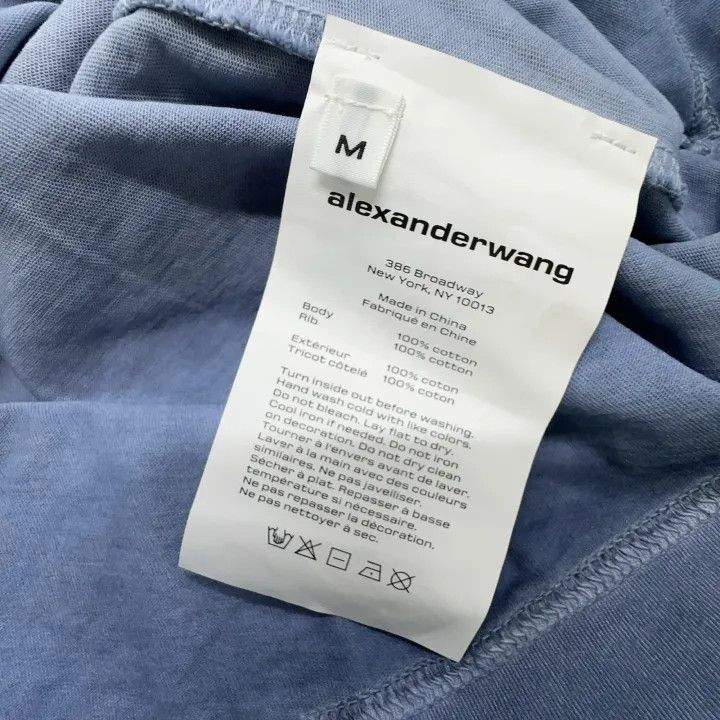 Alexander Wang Alexander Wang SS22 Logo Knit Short Sleeve T-Shirt 0079 Size M / US 6-8 / IT 42-44 - 5 Thumbnail