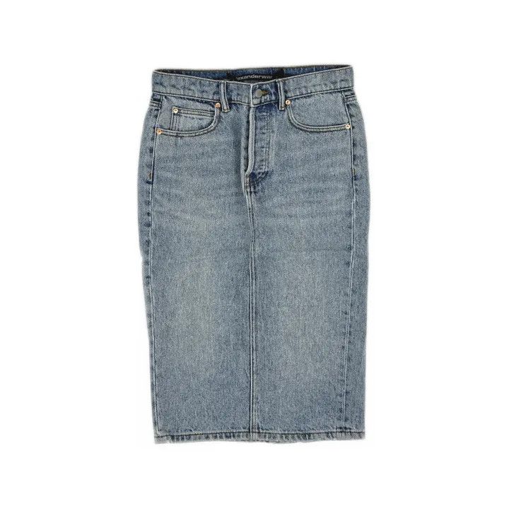 Alexander Wang Alexander Wang Casual Denim Midi Skirt 0079 Size 25" / US 0 / IT 36 - 2 Thumbnail