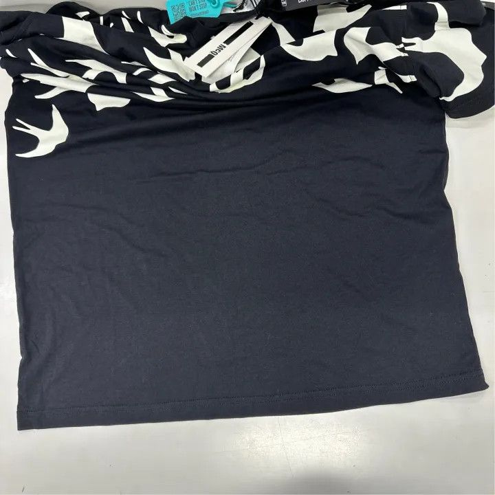 Alexander McQueen McQ Alexander McQueen Black Swallow Print Dress 0079 Size L / US 10 / IT 46 - 8 Thumbnail