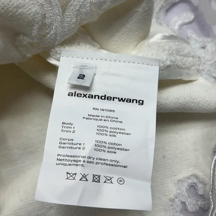 Alexander Wang Alexander Wang FW23 Casual White Lace Trim Skirt 0079 Size 23" - 6 Thumbnail