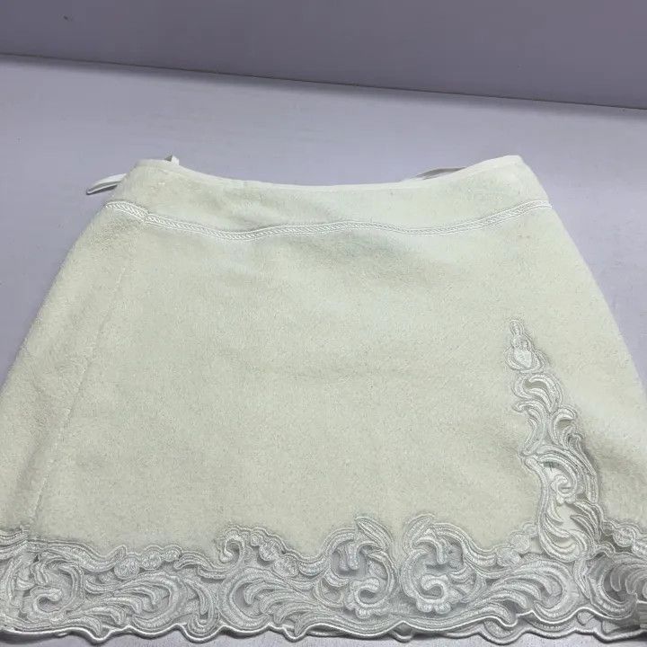 Alexander Wang Alexander Wang FW23 Casual White Lace Trim Skirt 0079 Size 23" - 10 Thumbnail