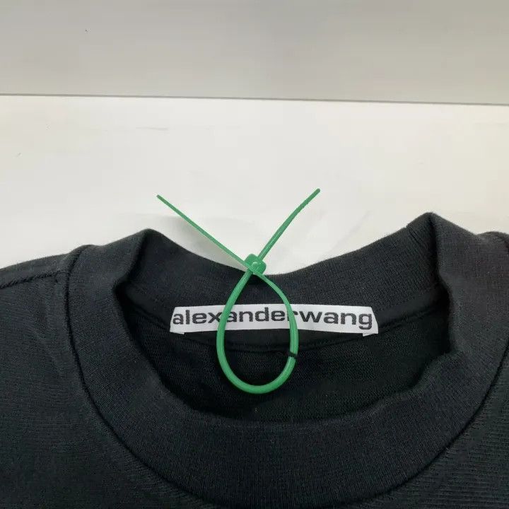 Alexander Wang Alexander Wang Solid Black Short Sleeve T-Shirt 0079 Size L / US 10 / IT 46 - 4 Thumbnail