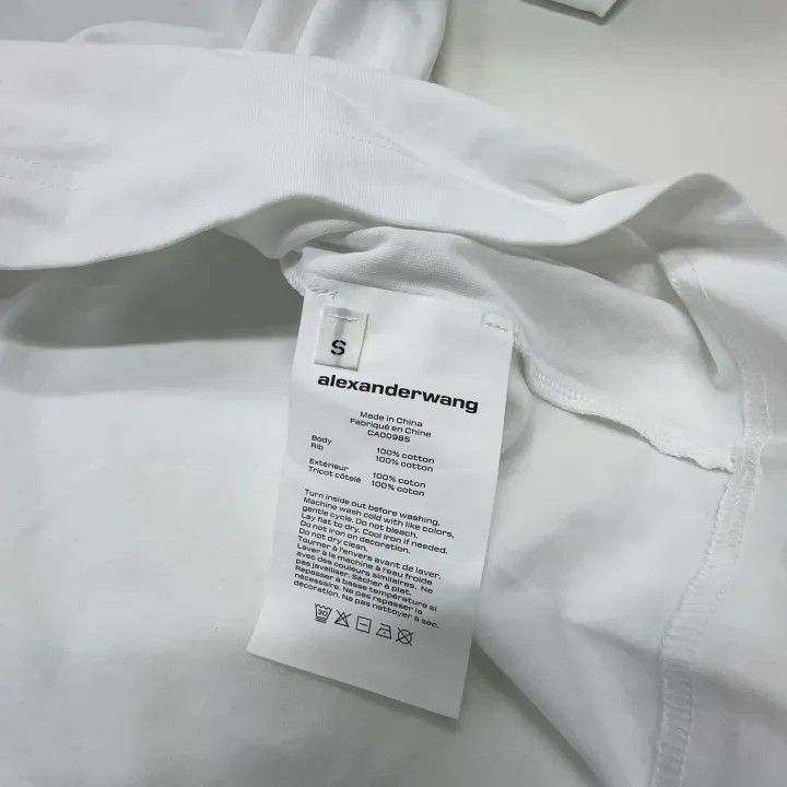 Alexander Wang Alexander Wang Casual Fashion Plain Short Sleeve T-Shirt 0079 Size S / US 4 / IT 40 - 5 Thumbnail