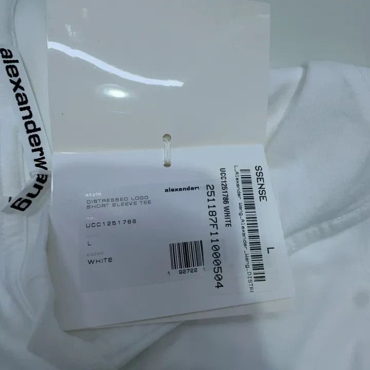 Alexander Wang Alexander Wang White Graphic Logo T-Shirt 0079 Size L / US 10 / IT 46 - 4 Thumbnail