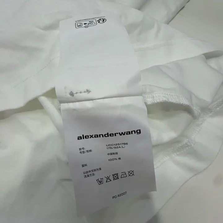Alexander Wang Alexander Wang White Graphic Logo T-Shirt 0079 Size L / US 10 / IT 46 - 7 Thumbnail