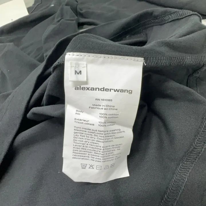 Alexander Wang Alexander Wang Unisex Long Sleeve T-Shirt Black 0079 Size M / US 6-8 / IT 42-44 - 6 Thumbnail