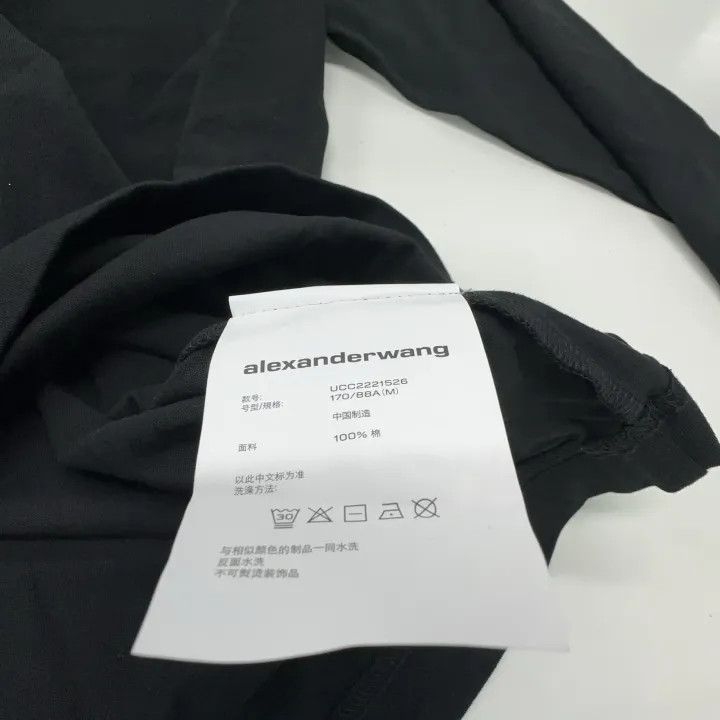 Alexander Wang Alexander Wang Unisex Long Sleeve T-Shirt Black 0079 Size M / US 6-8 / IT 42-44 - 7 Thumbnail