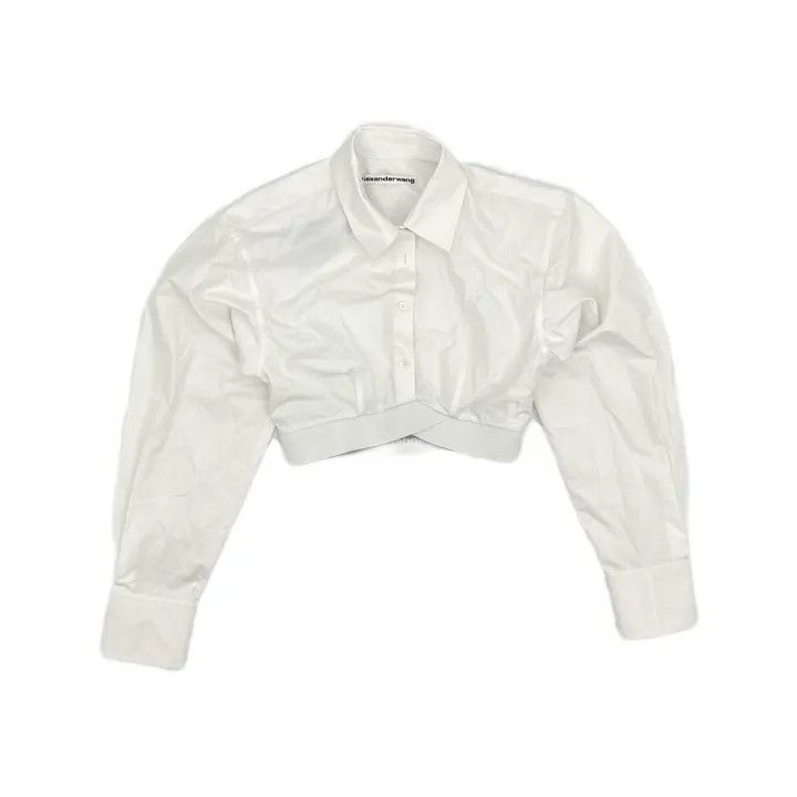 Alexander Wang Alexander Wang Stylish Cropped Long Sleeve Shirt 0079 Size XS / US 0-2 / IT 36-38 - 2 Thumbnail