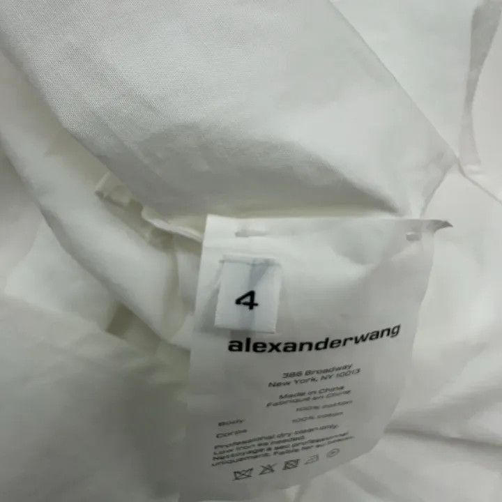 Alexander Wang Alexander Wang White Long Sleeve Fitted Dress 0079 Size S / US 4 / IT 40 - 4 Thumbnail