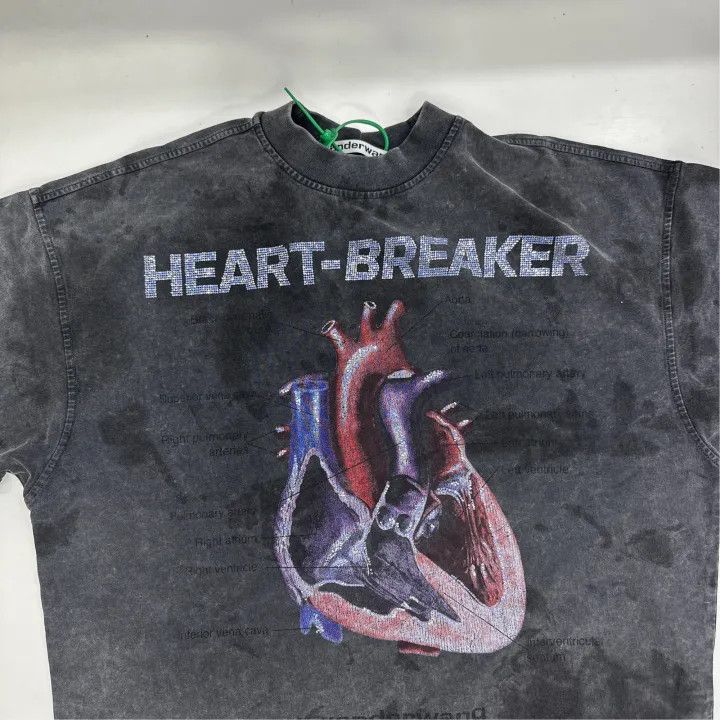 Alexander Wang Alexander Wang Heartbreaker Distressed Short Sleeve Tee 0079 Size XXS / US 00 / IT 34 - 4 Thumbnail