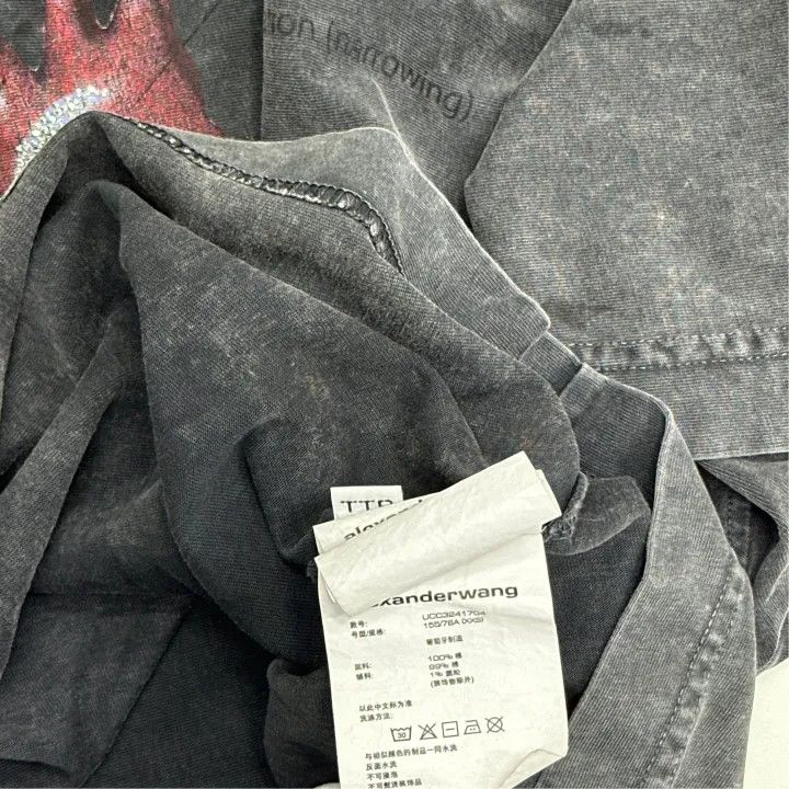 Alexander Wang Alexander Wang Heartbreaker Distressed Short Sleeve Tee 0079 Size XXS / US 00 / IT 34 - 3 Thumbnail