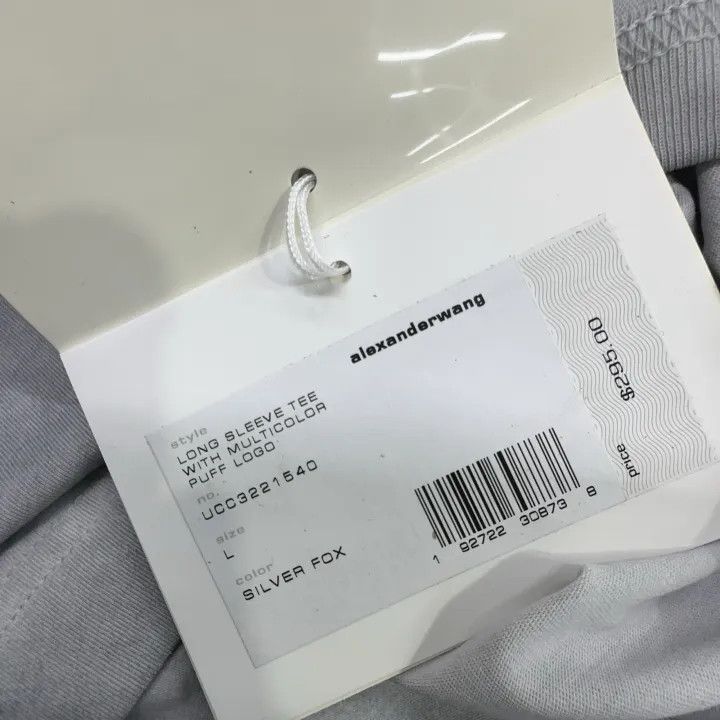 Alexander Wang Alexander Wang SS22 Color Logo Long Sleeve Tee 0079 Size L / US 10 / IT 46 - 4 Thumbnail