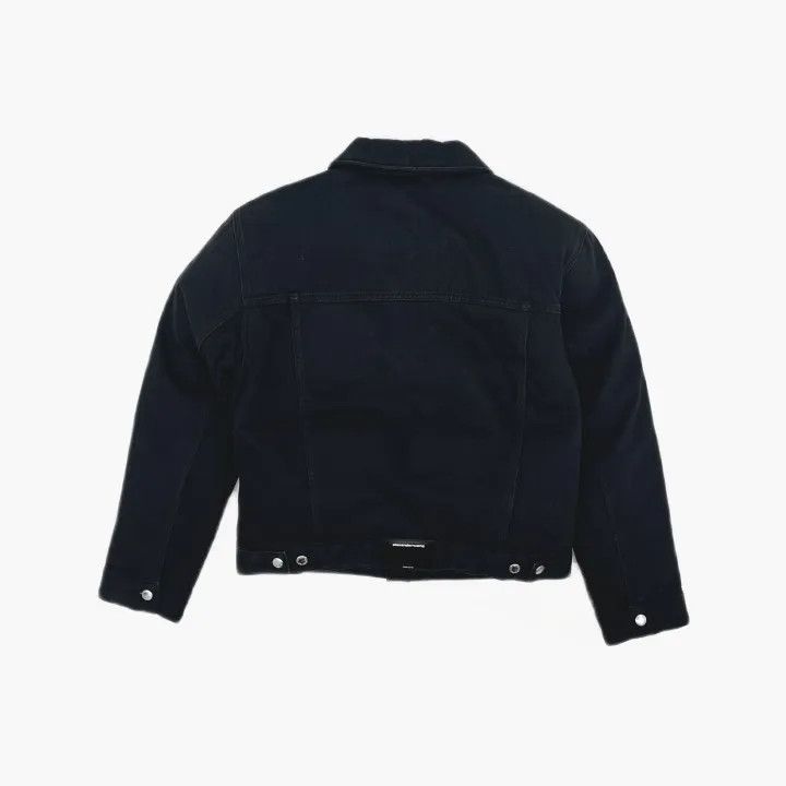 Alexander Wang Alexander Wang Black Denim Motorcycle Jacket 0079 Size S / US 4 / IT 40 - 3 Thumbnail