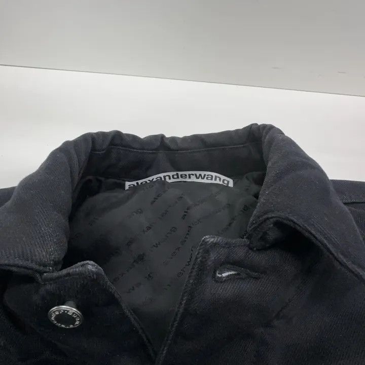 Alexander Wang Alexander Wang Black Denim Motorcycle Jacket 0079 Size S / US 4 / IT 40 - 7 Thumbnail
