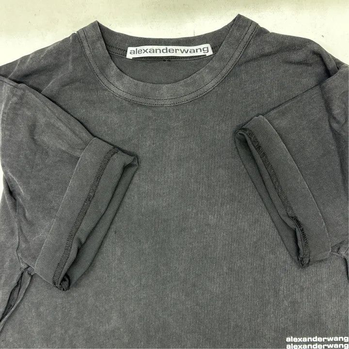 Alexander Wang Alexander Wang SS22 Black Acid Wash T-Shirt 0079 Size XXS / US 00 / IT 34 - 5 Thumbnail