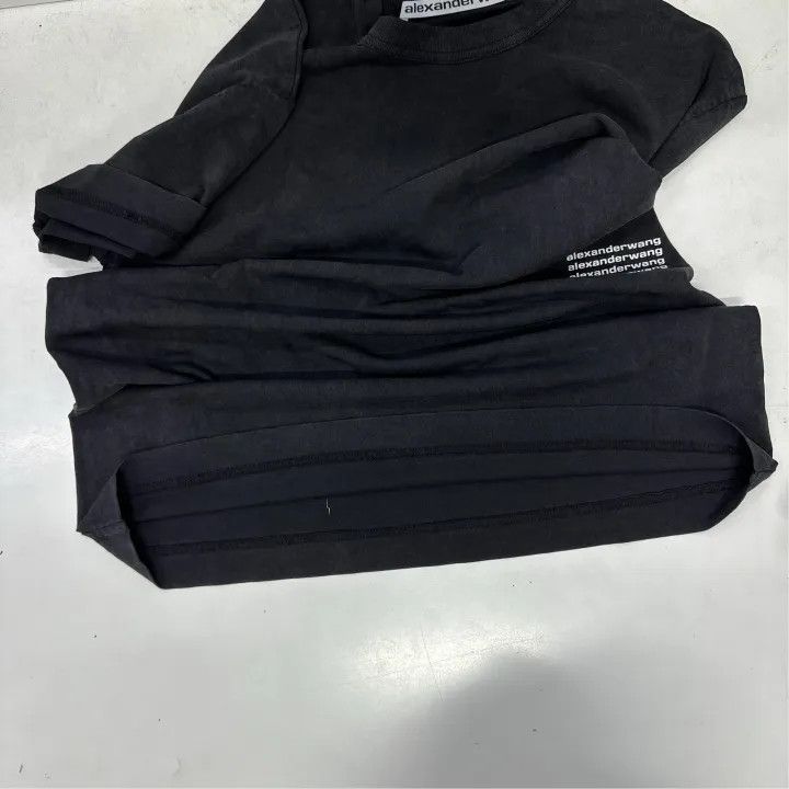 Alexander Wang Alexander Wang SS22 Black Acid Wash T-Shirt 0079 Size XXS / US 00 / IT 34 - 10 Thumbnail