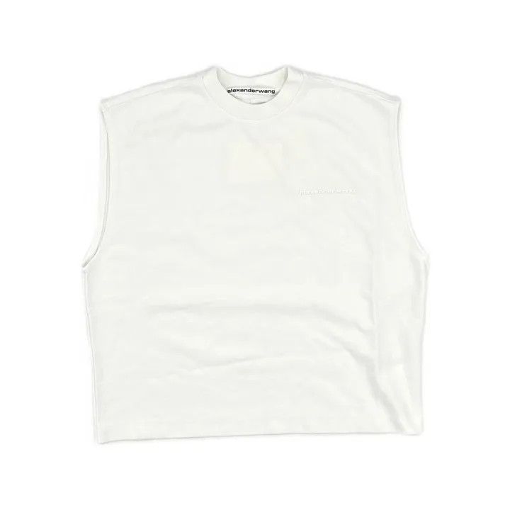 Alexander Wang Alexander Wang FW24 White Muscle Logo Tank Top 0079 Size XS / US 0-2 / IT 36-38 - 2 Thumbnail
