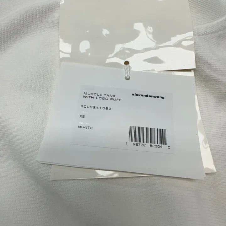 Alexander Wang Alexander Wang FW24 White Muscle Logo Tank Top 0079 Size XS / US 0-2 / IT 36-38 - 5 Thumbnail